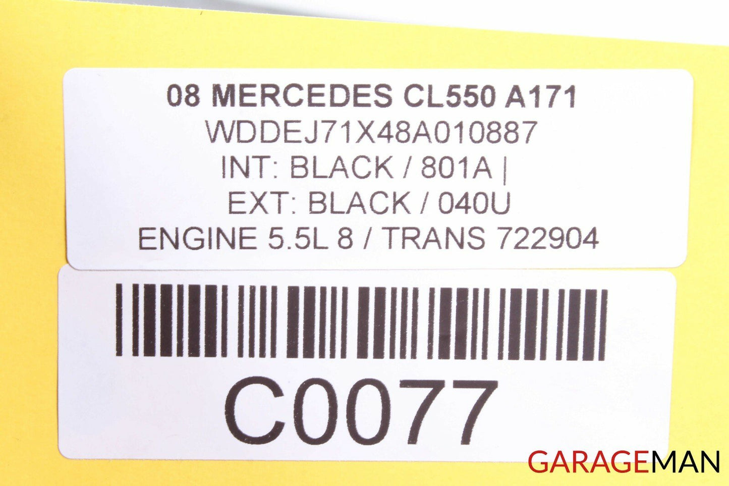 07-13 MERCEDES W216 CL550 HEADLINER ROOF TRIM GRAY 2166901450 OEM