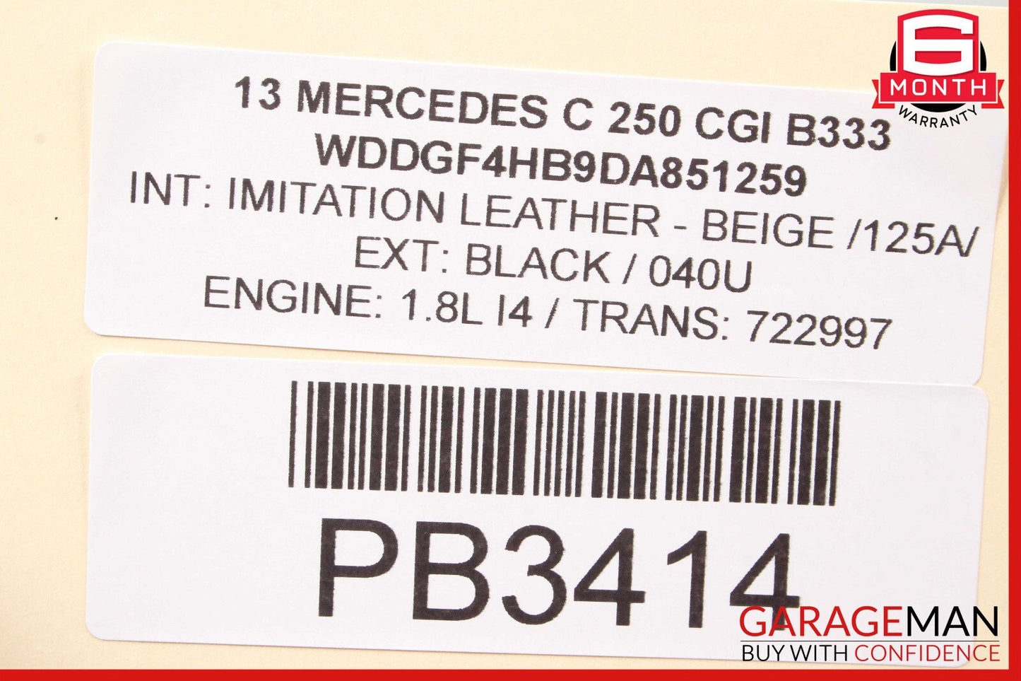 12-14 Mercedes W204 C250 Dash Dashboard Instrument Panel Assembly Grey OEM