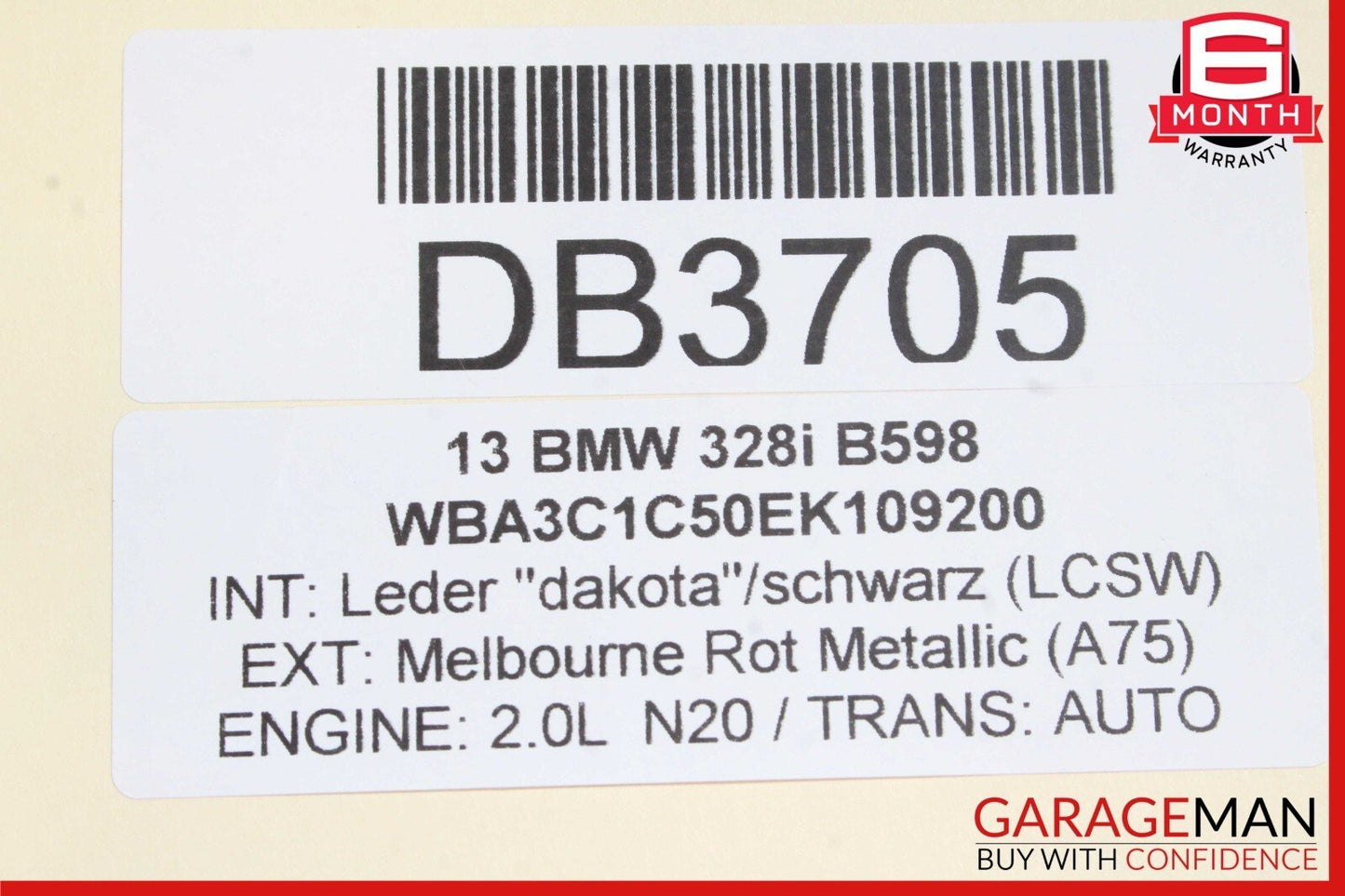 12-18 BMW F30 328i 335i Sliding Sunroof Sun Roof Glass Frame Track Assembly OEM