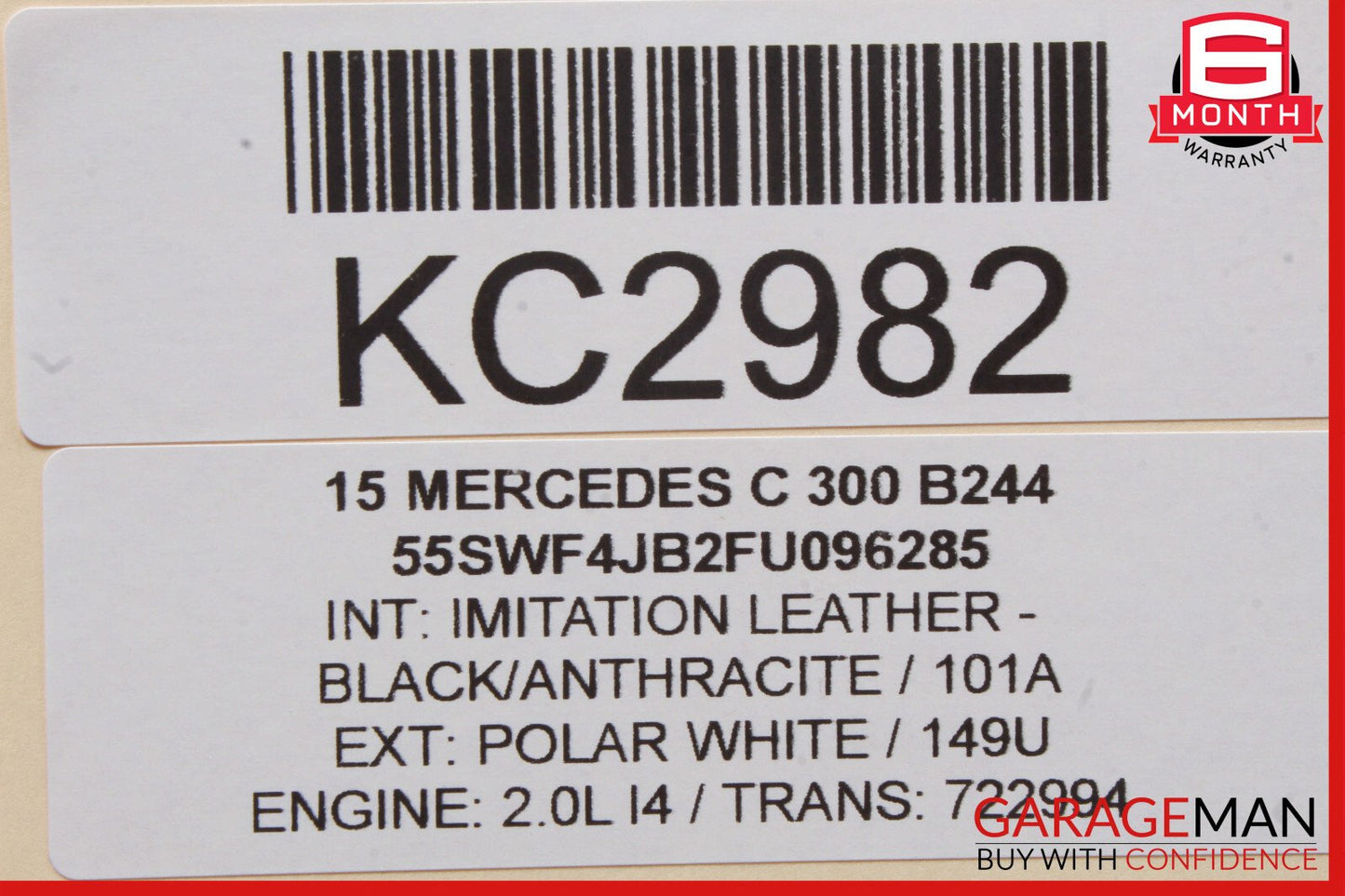 15-20 Mercedes W205 C300 GLC43 AMG Dashboard Dash Right Molding Trim OEM