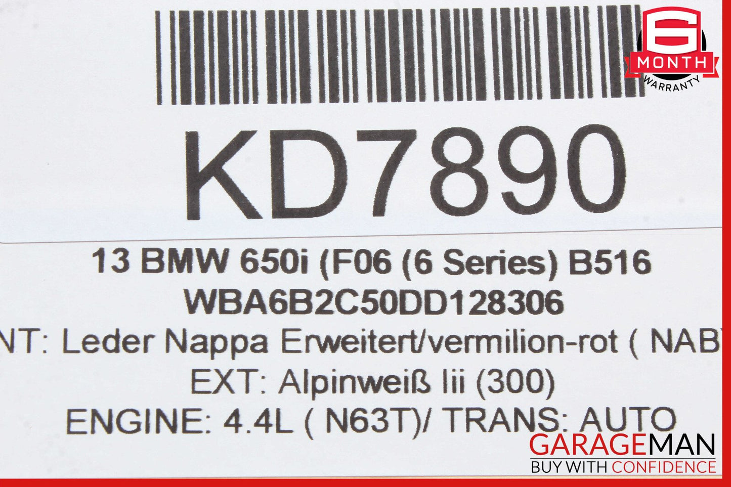 13-19 BMW 650i F06 Camera Control Module 9306243 OEM