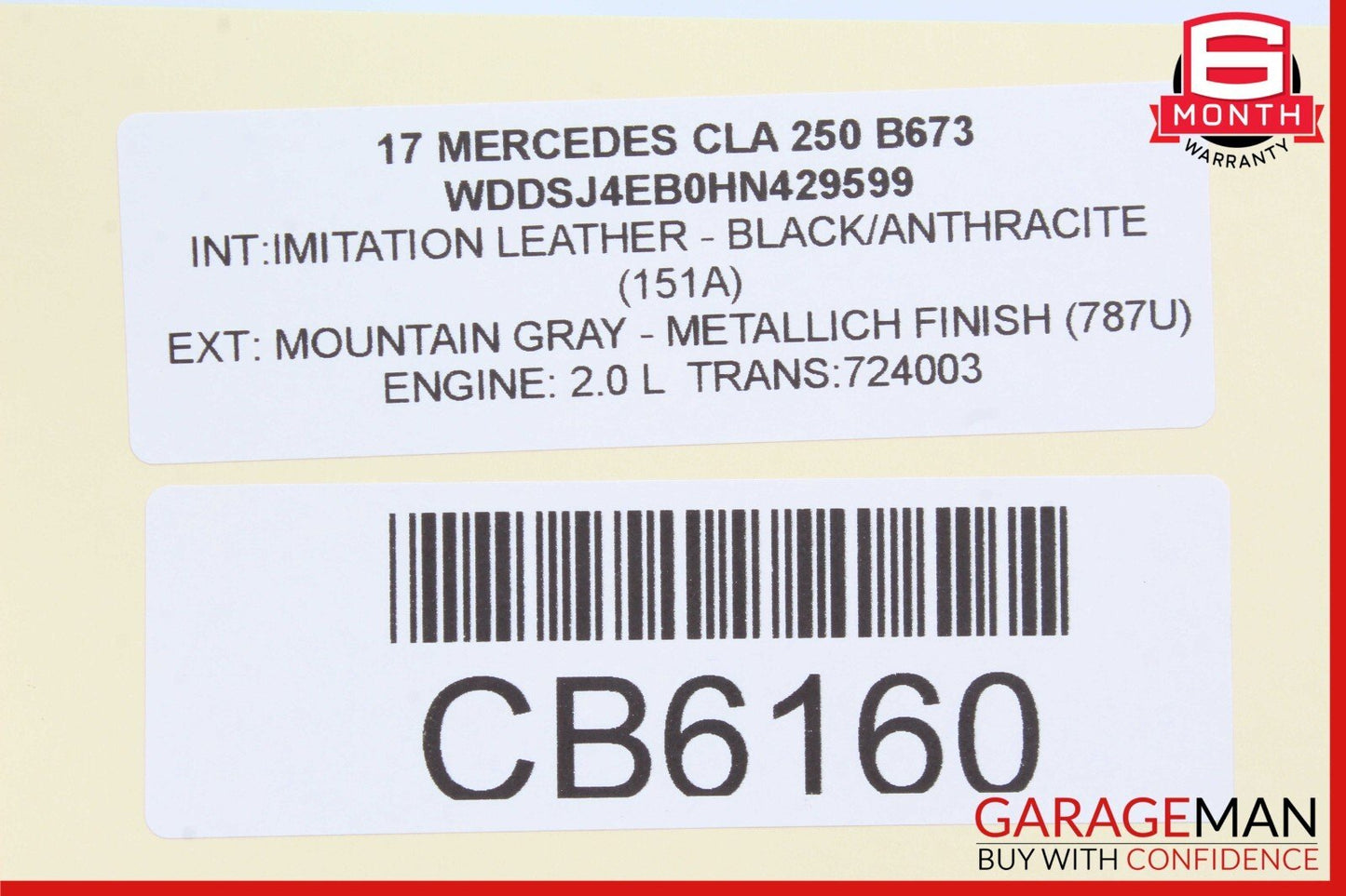 12-20 Mercedes W117 CLA250 SLK250 SLC300 Right Side Exterior Door Handle OEM