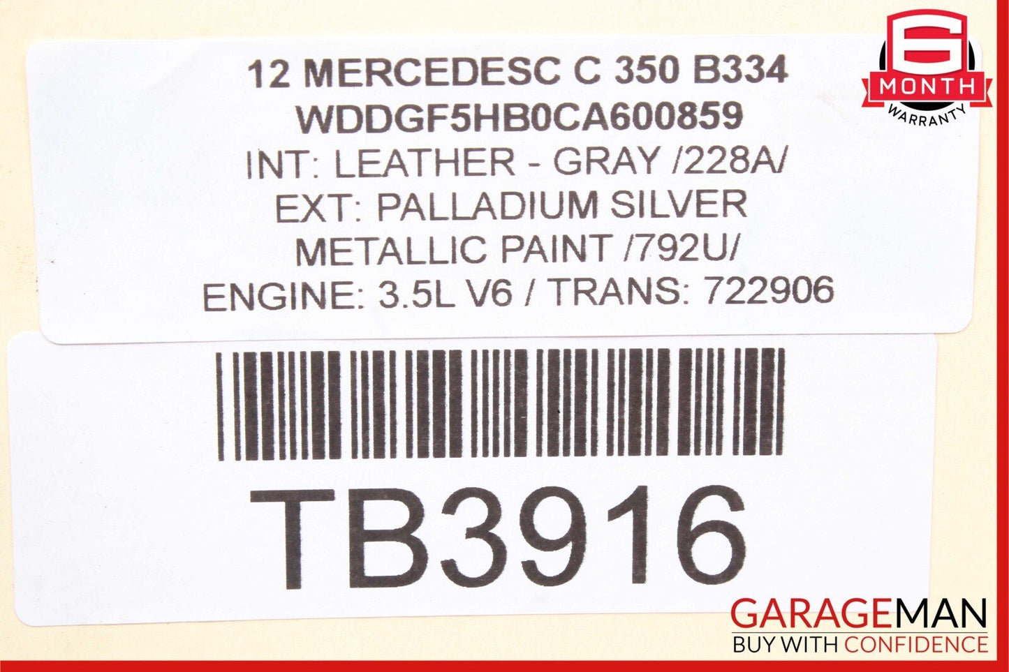 08-14 Mercedes W204 C350 C250 C280 Upper Radiator Core Support Bar Black OEM