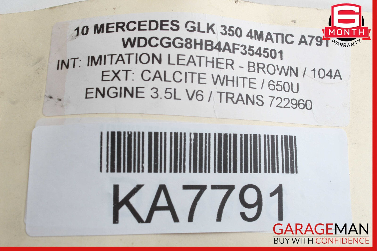 10-12 Mercedes X204 GLK350 Front Right Side Seat Belt Seatbelt Retractor OEM