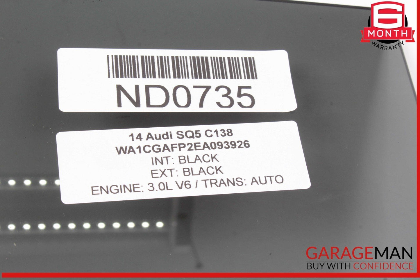 14-17 Audi SQ5 Rear Right Passenger Side Door Window Auto Glass OEM