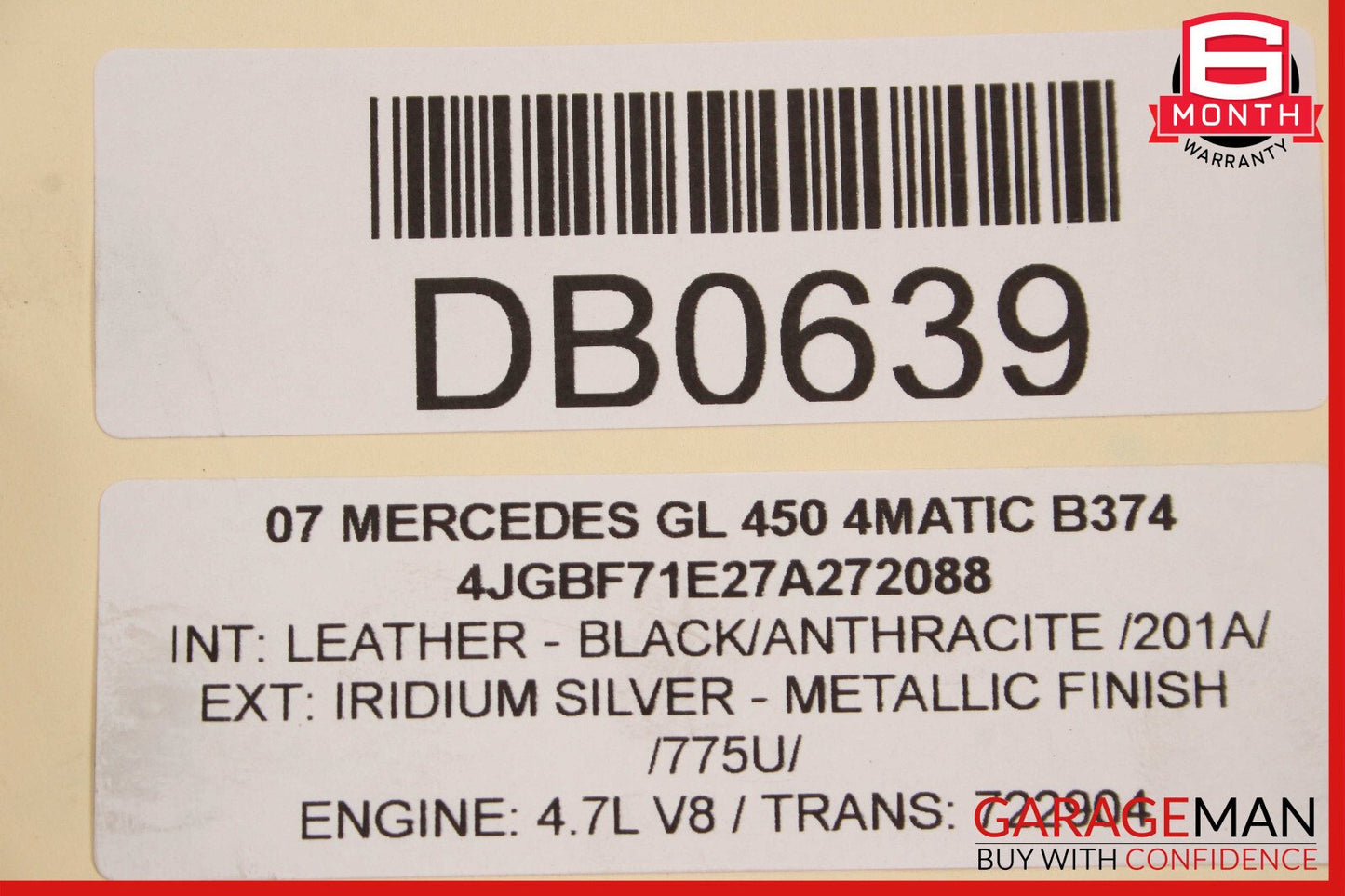 07-12 Mercedes X164 GL450 GL500 GL550 Front Lower Radiator Support Bracket OEM