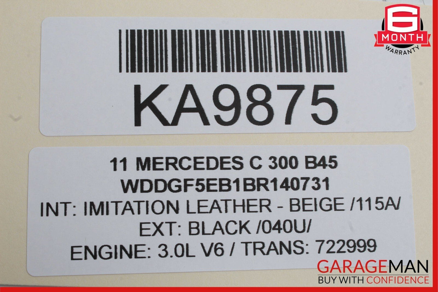 08-16 Mercedes C250 C300 E350 Front Right Side Door Window Regulator Motor Unit