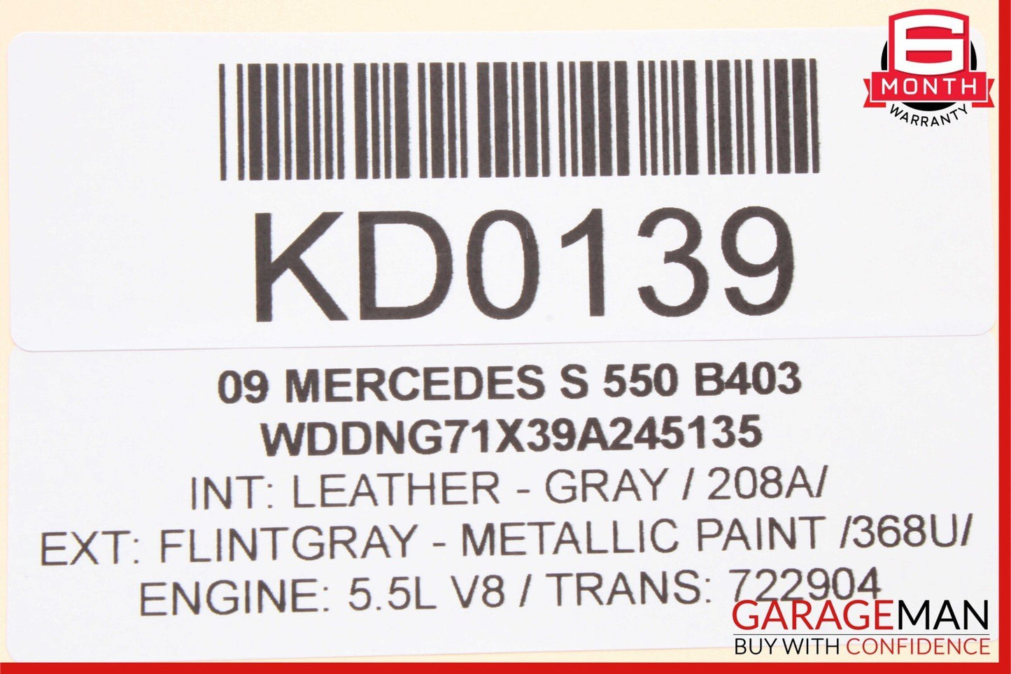 07-13 Mercedes W221 S550 S600 Front Left Exterior Door Handle Keyless Go OEM