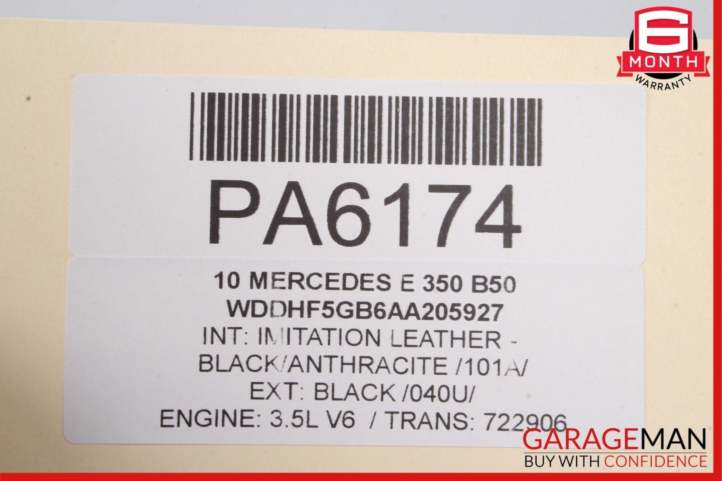 10-13 Mercedes W212 E350 E300 E500 Rear Left Interior Door Panel Assembly Black