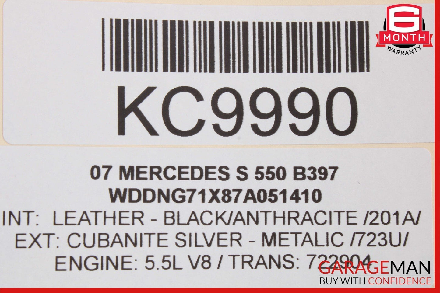 07-13 Mercedes W221 S550 S600 Rear Left Driver Side Door Lock Latch Actuator OEM
