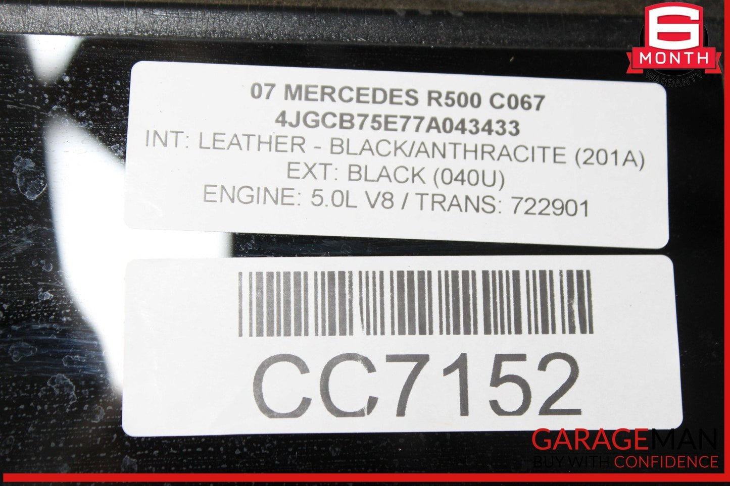 06-13 Mercedes W251 R500 R350 R63 AMG Front Panoramic Roof Glass OEM