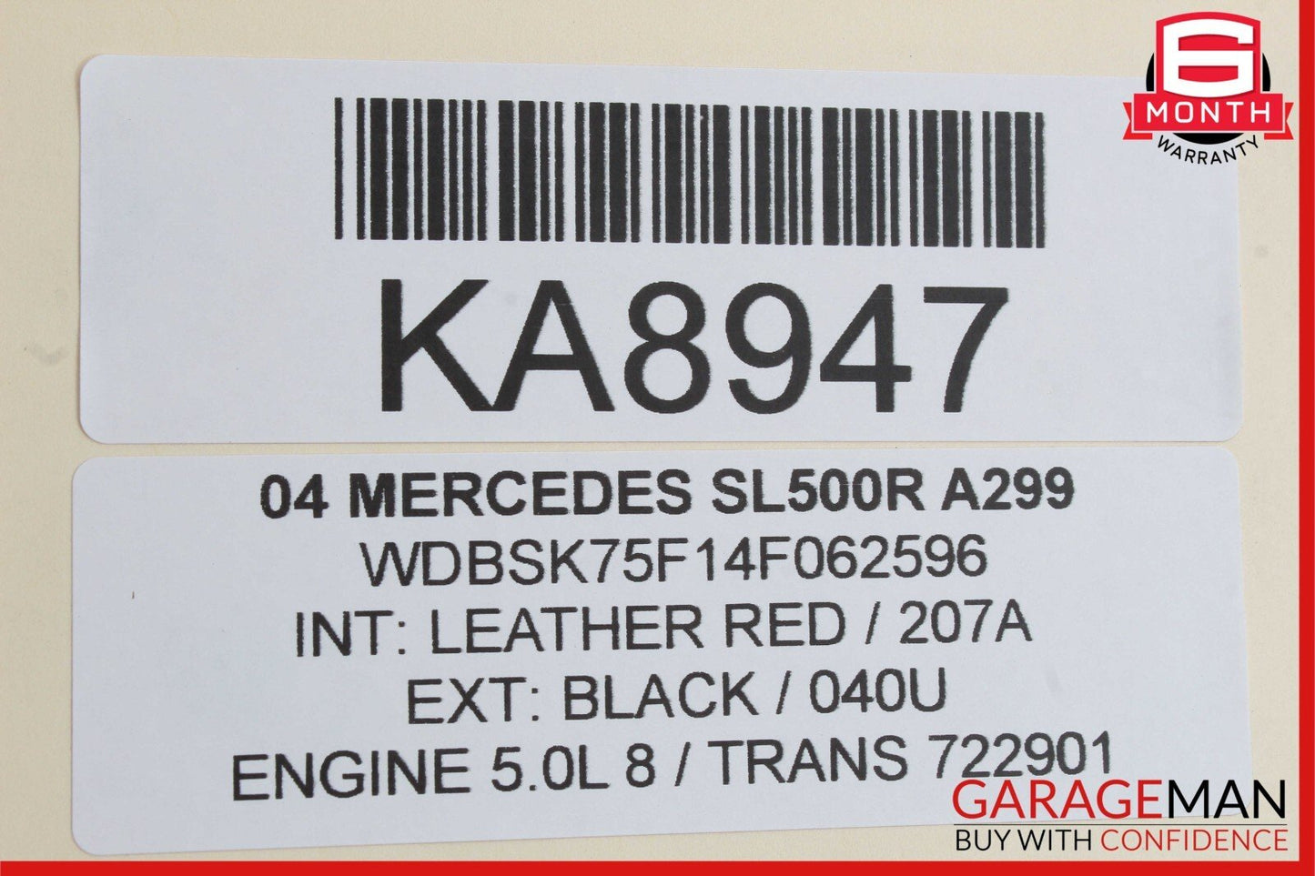 03-12 Mercedes SL500 CLK500 E350 Steering Wheel Airbag Air Bag Black