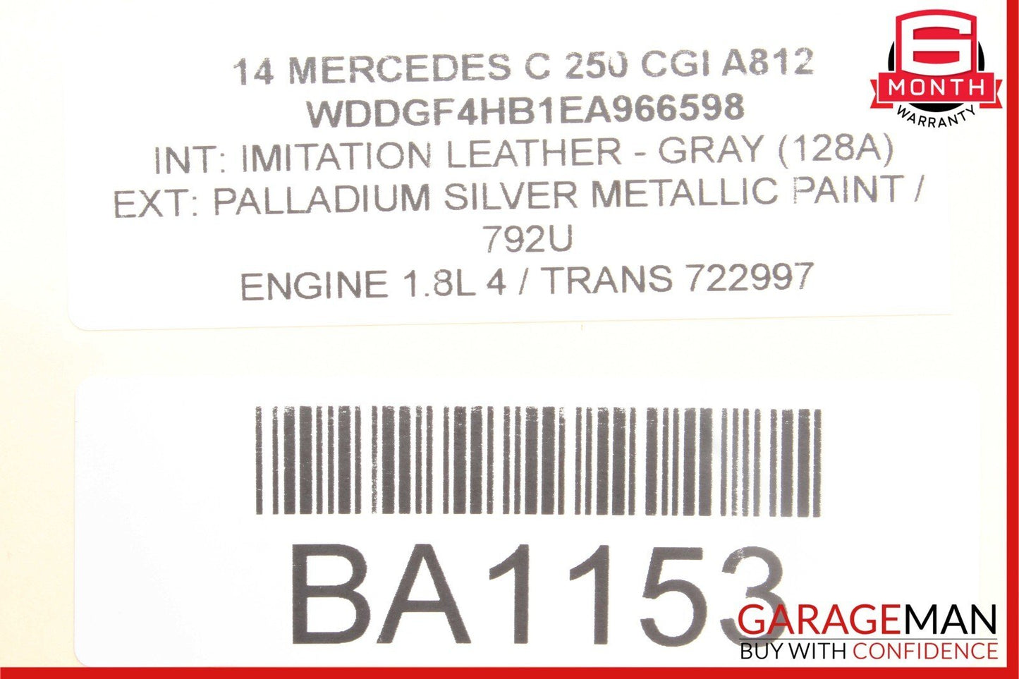 08-14 Mercedes W204 C250 Front Right Side Door Handle w/ Actuator Set Silver