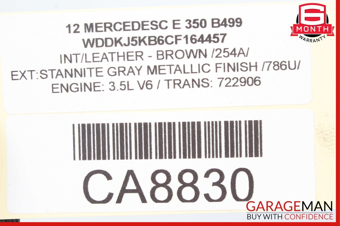 08-15 Mercedes W207 E350 GLK350 Power Brake Booster Master Cylinder Reservoir