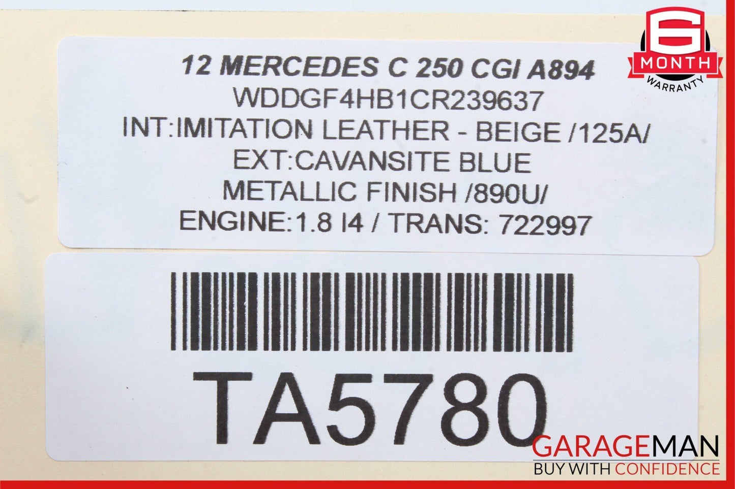 08-14 Mercedes W204 C250 Rear Right & Left Side Door Sound Audio Speakers Set