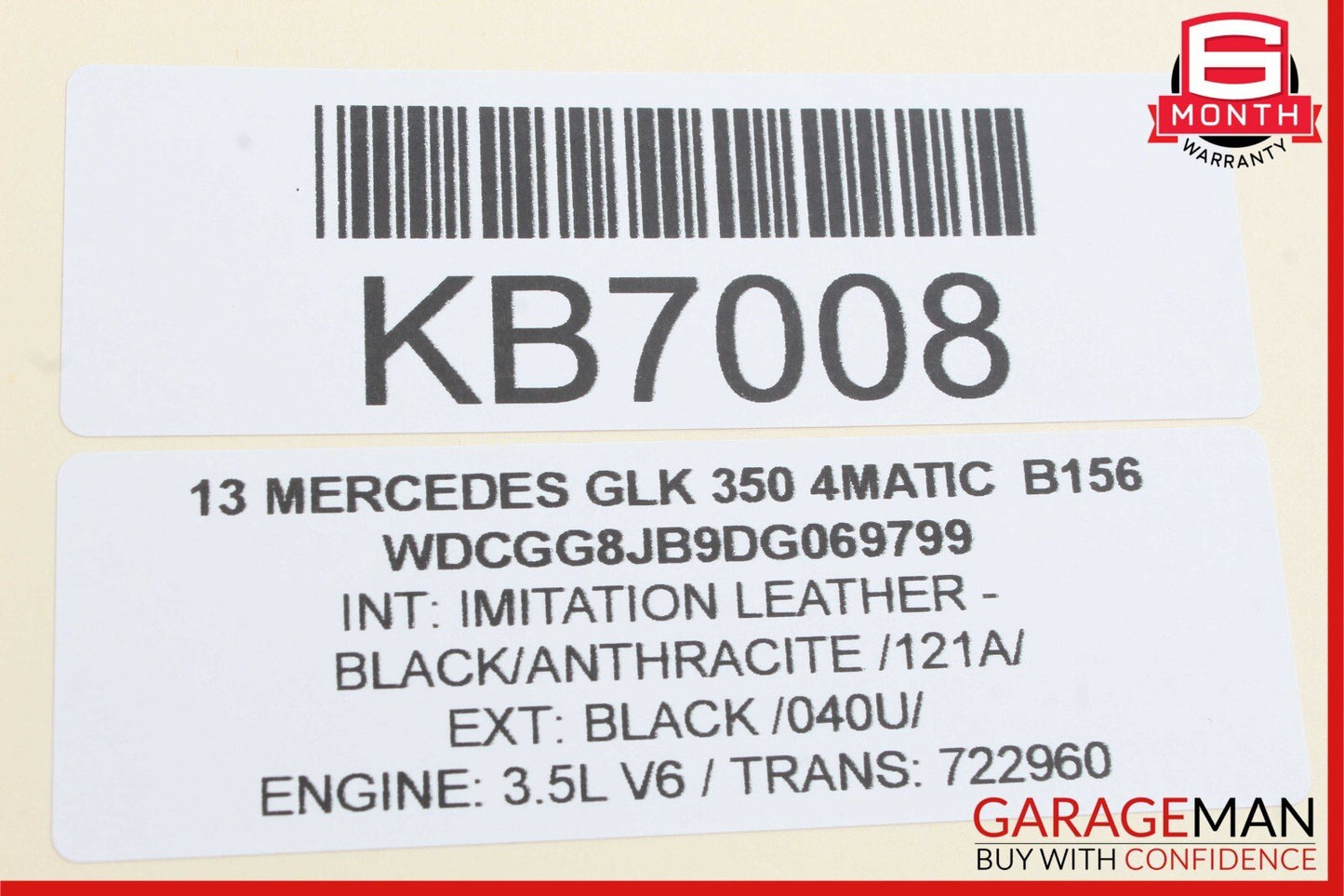 08-15 Mercedes X204 GLK350 GLK250 Rear Left Side Exterior Door Handle Black OEM