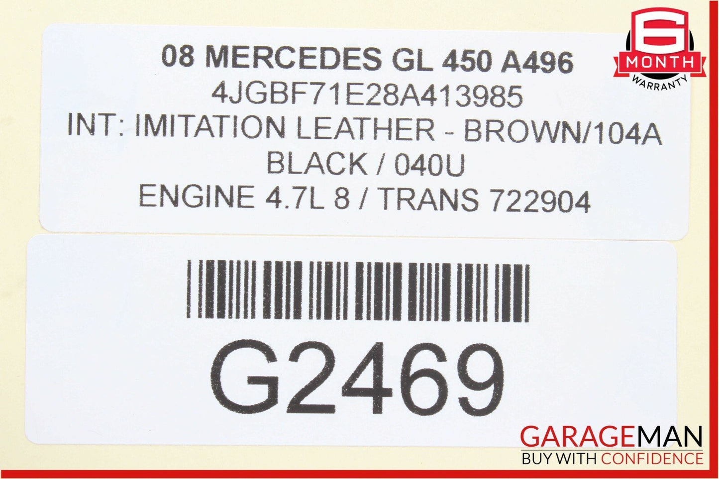 06-12 Mercedes X164 GL450 Front Right & Left Seat Adjustment Motor OEM