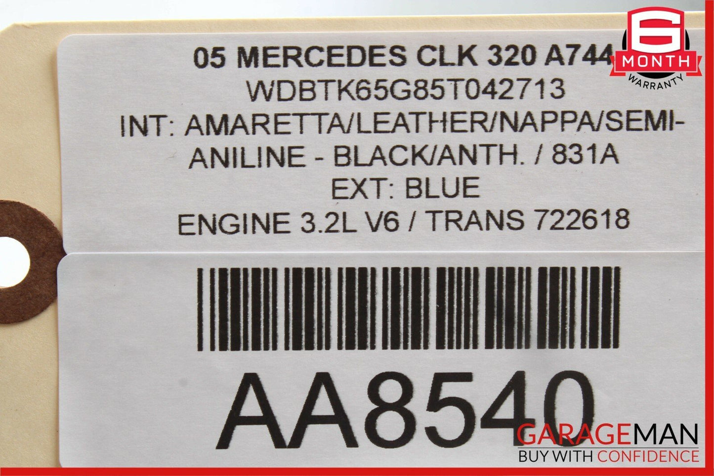 03-09 Mercedes W209 CLK320 Front Right Side Exterior Door Handle Assembly Black