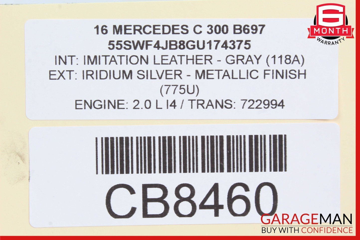 15-18 Mercedes W205 C300 2.0L DENSO Engine Starter Motor 2749062100 OEM