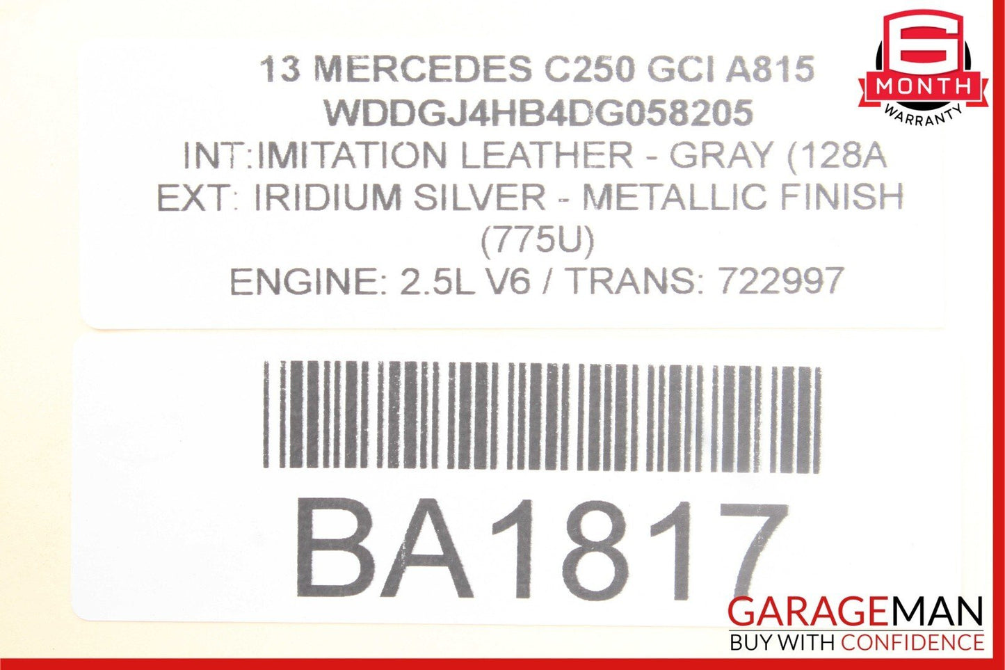 08-14 Mercedes W204 C280 C250 RWD Front Left Side Curved Wishbone Control Arm