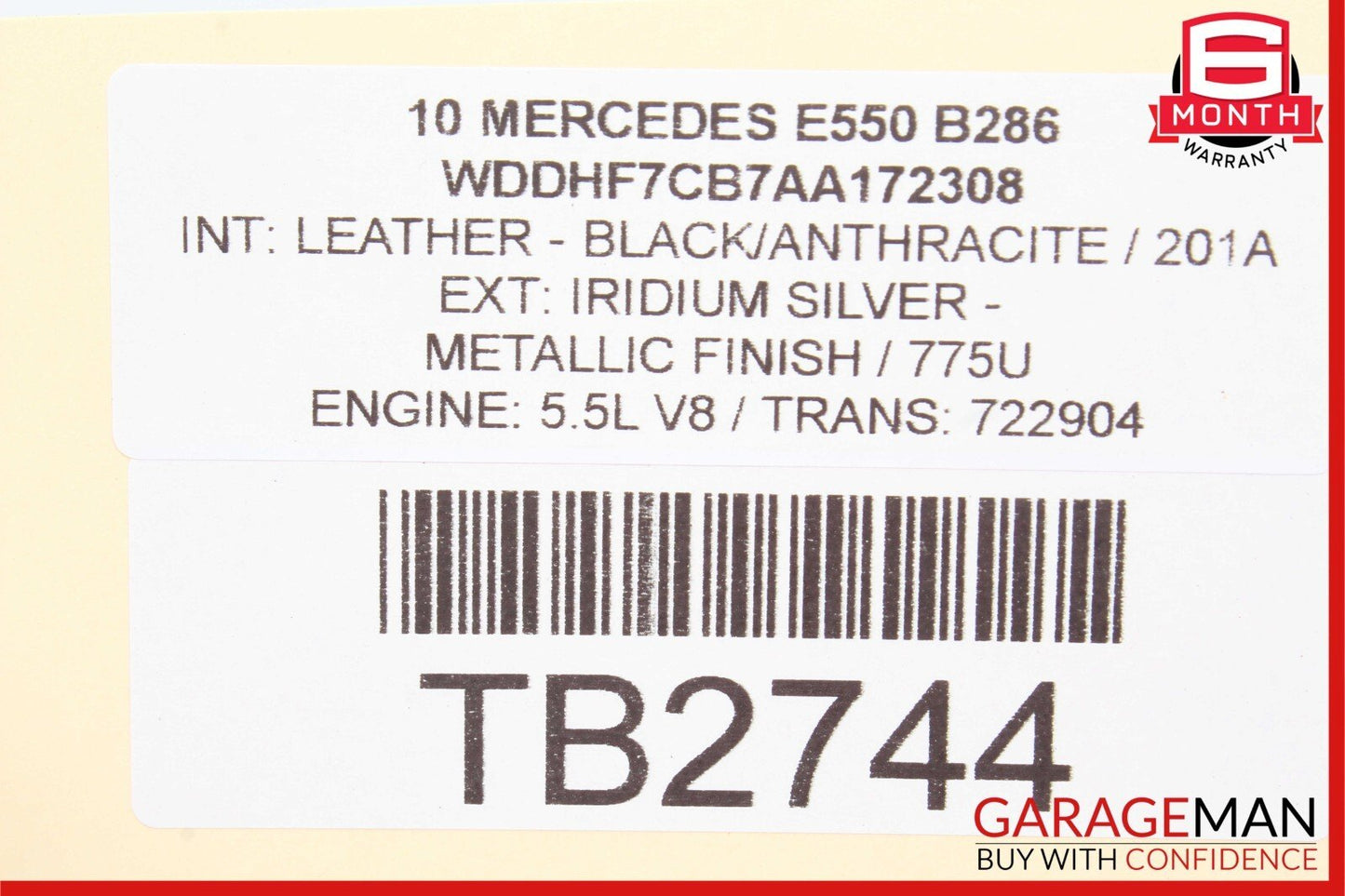 08-17 Mercedes W212 E550 Trunk Lid Latch Lock Actuator w/ Cylinder Lock Latch