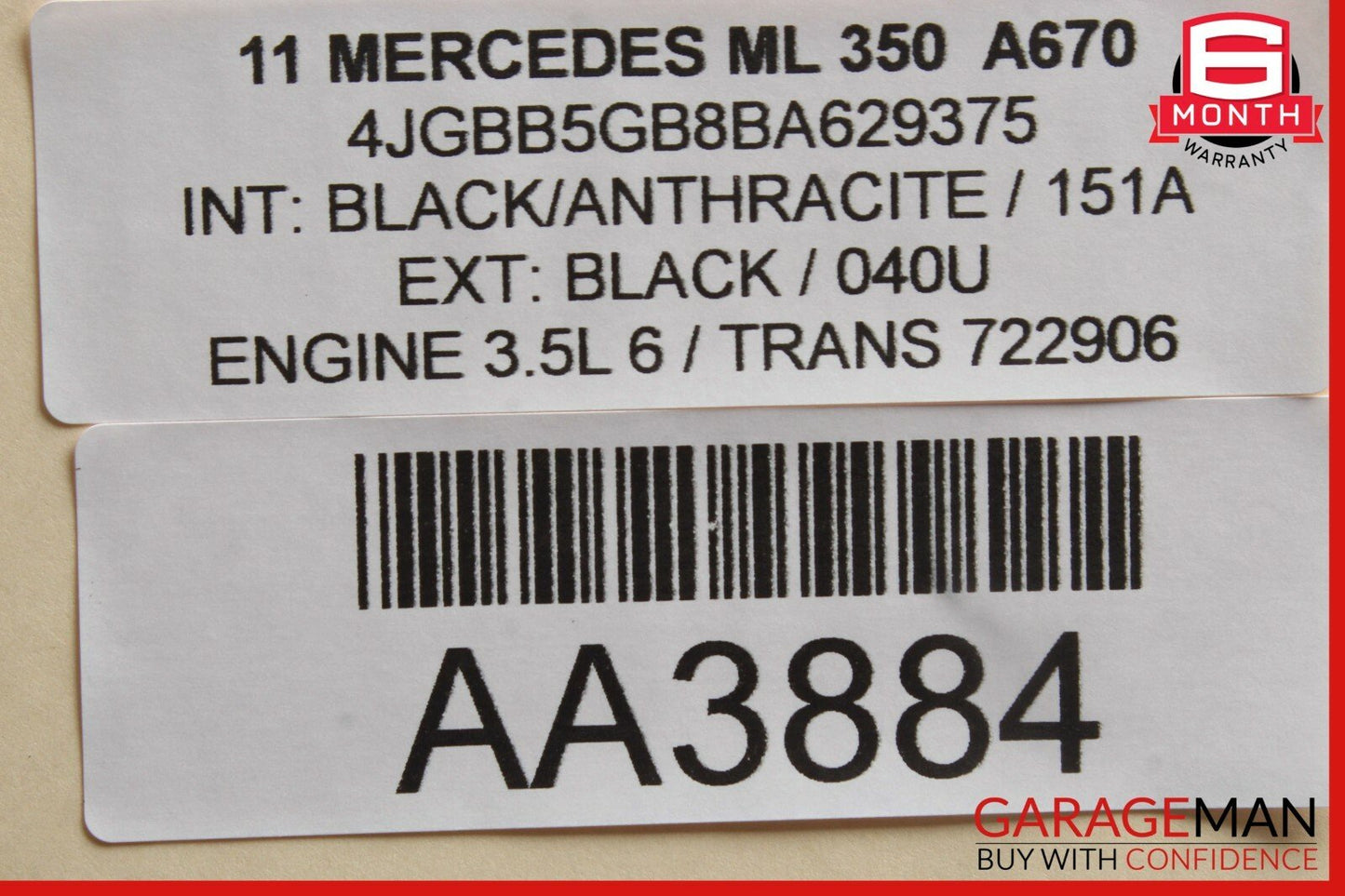 10-12 Mercedes W164 R350 GL450 ML350 Front Left Driver Side Seat Control Module