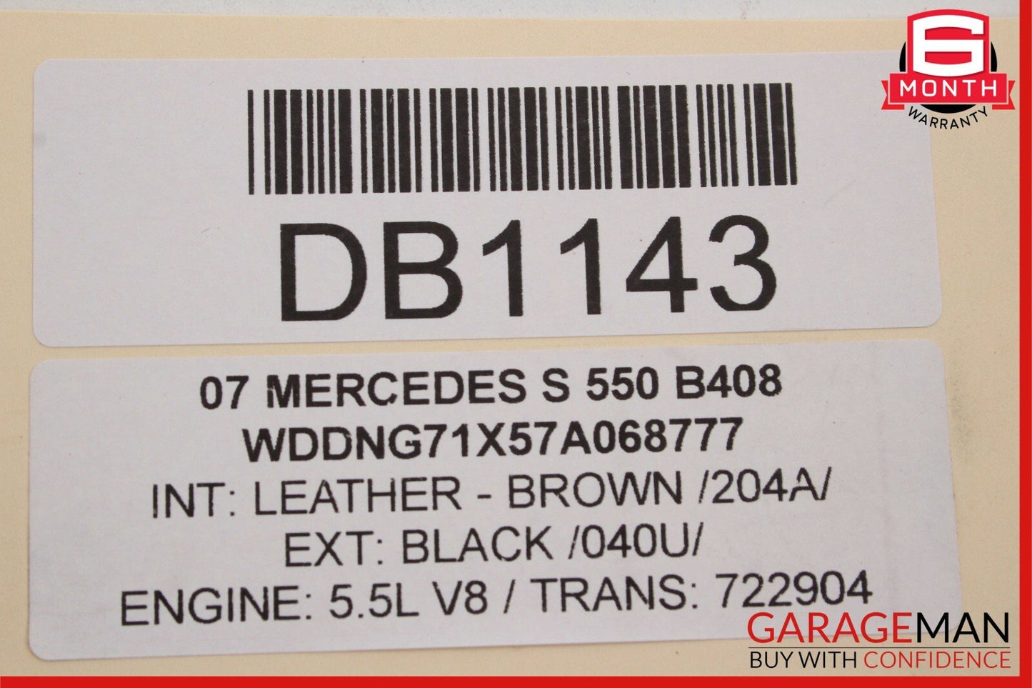 07-09 Mercedes W221 S550 S600 S63 AMG Upper Radiator Core Support OEM