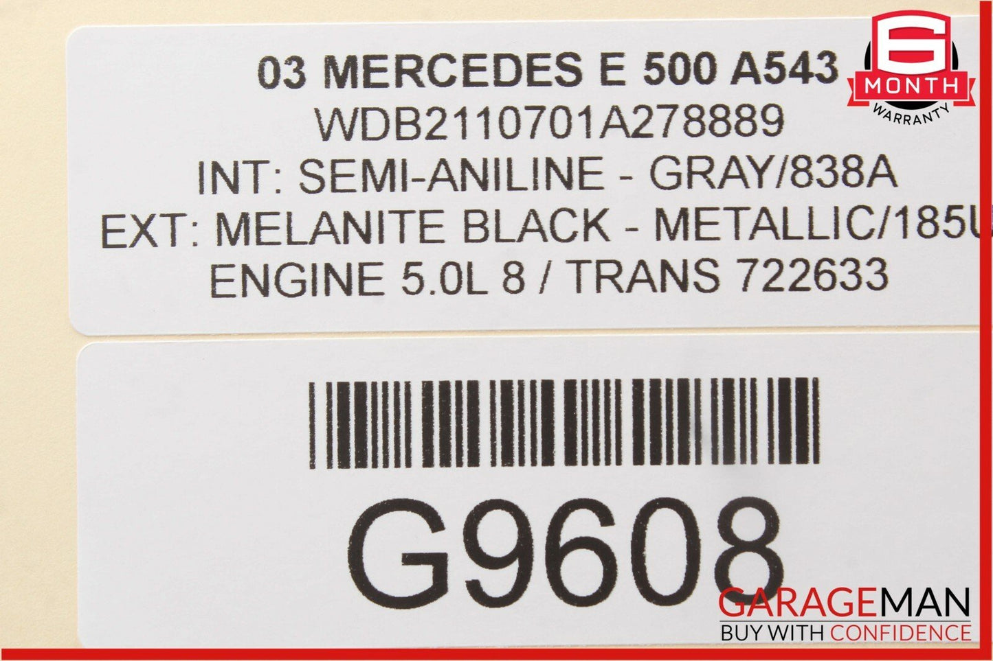 03-09 Mercedes W211 E500 E550 Front Right Side Door Window Regulator Motor OEM