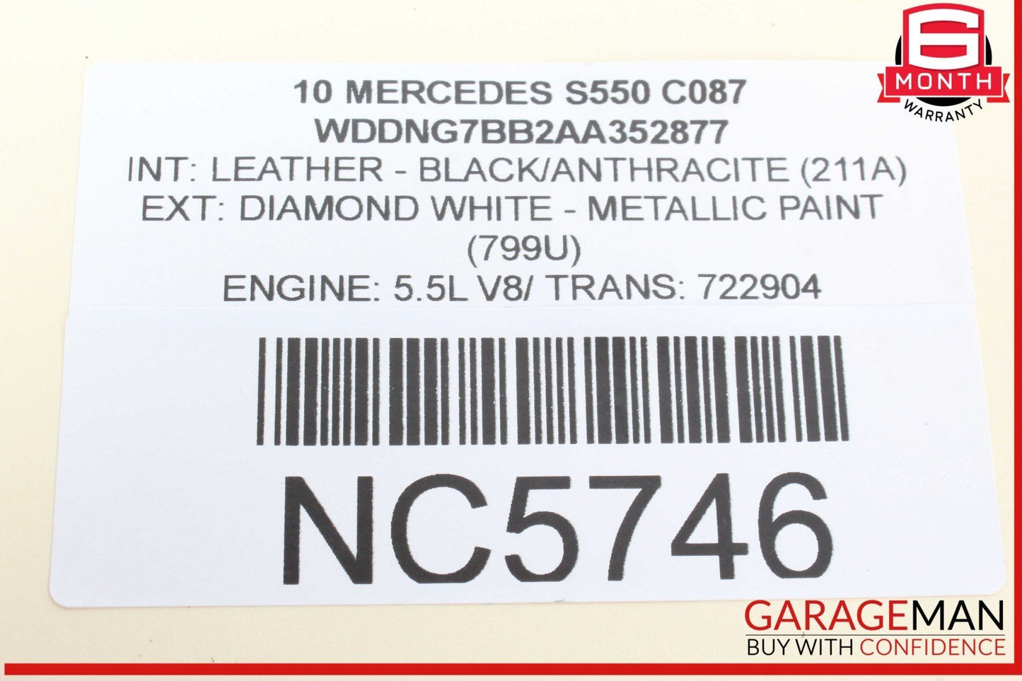 09-13 Mercedes W221 S550 S600 Front Left Side Window Control Switch Black OEM