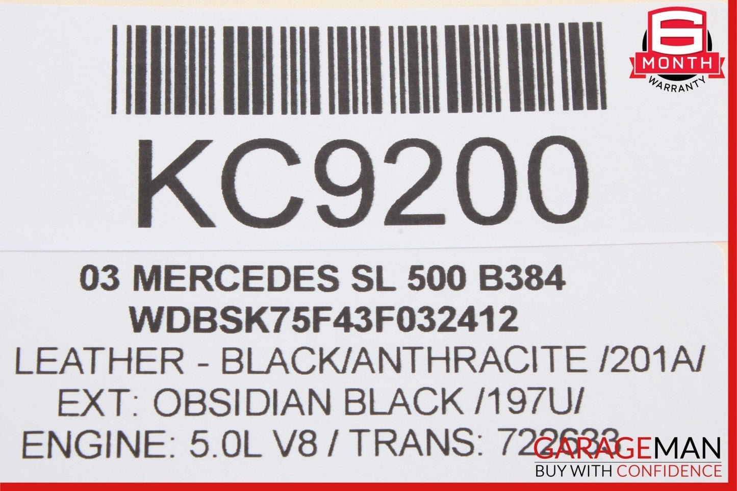 03-06 Mercedes R230 SL500 Front Right Door Keyless Go Entry Antenna Module OEM
