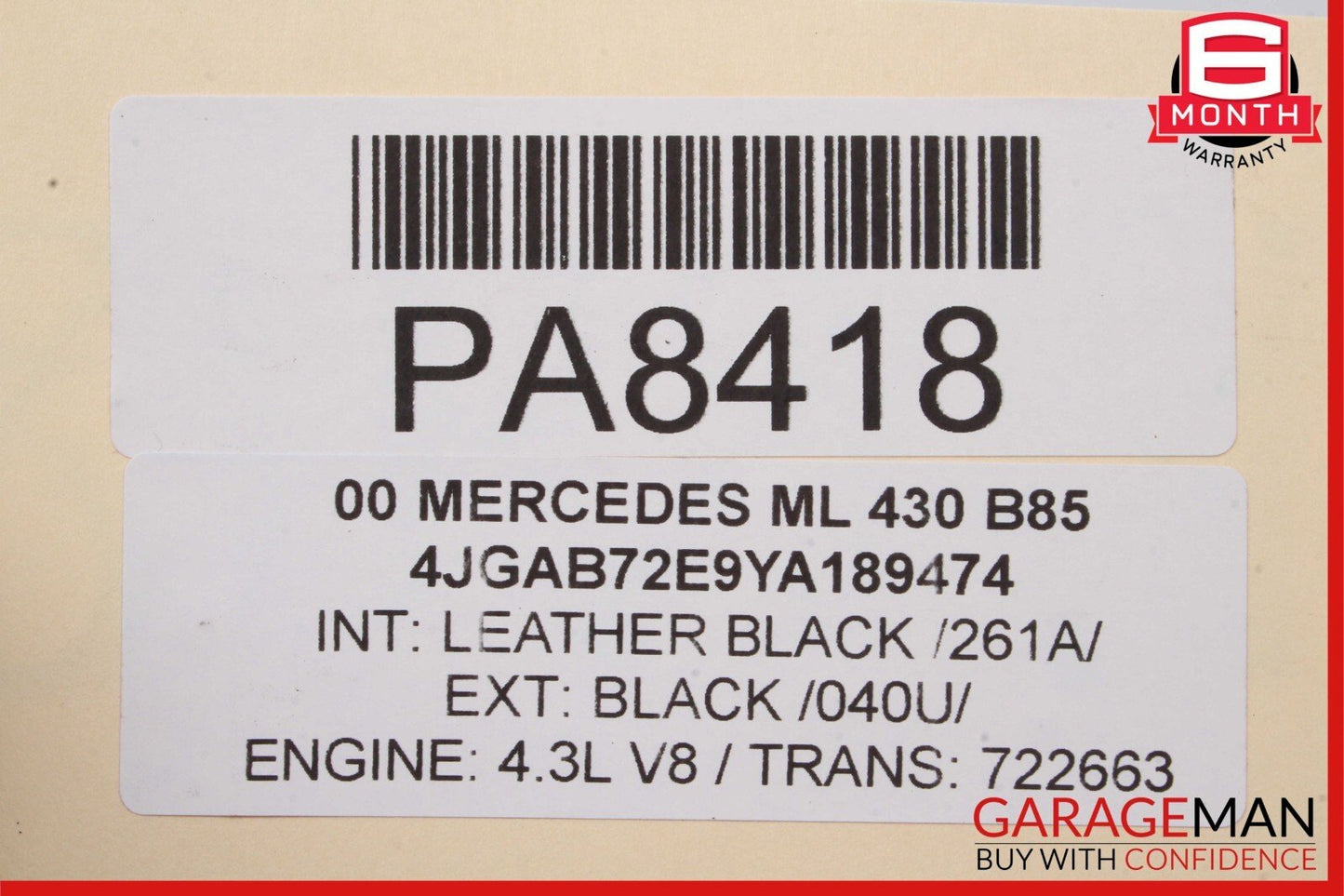 98-05 Mercedes W163 ML320 ML500 Rear Axle Carrier Differential Assembly