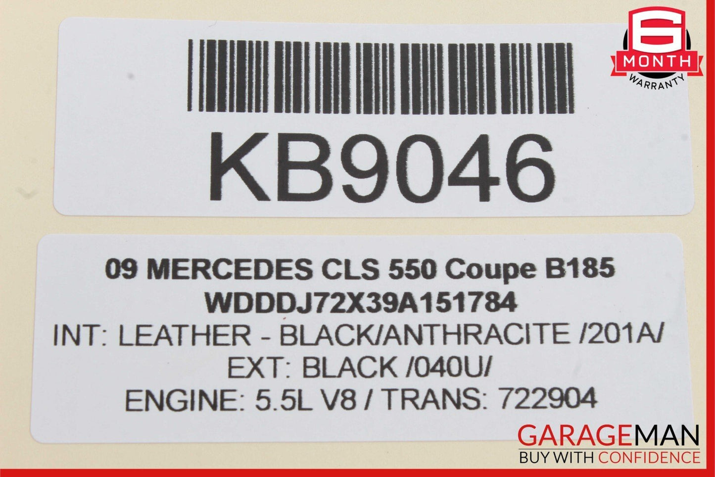 07-09 Mercedes W219 CLS550 E350 Front Right Seatbelt Seat Belt Retractor Black