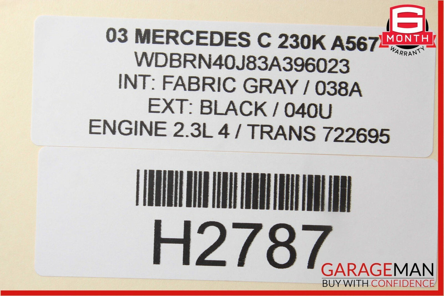 03-05 Mercedes W203 C230 1.8L Engine Air Intake Cleaner Filter Box Housing