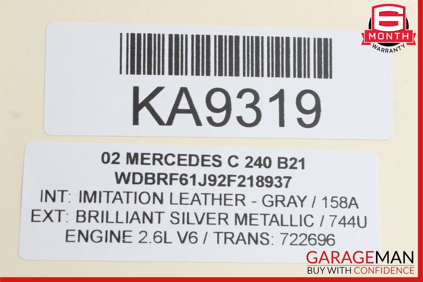 01-05 Mercedes W203 C240 CLK320 C320 E320 CLK320 Lower Engine Motor Oil Pan OEM