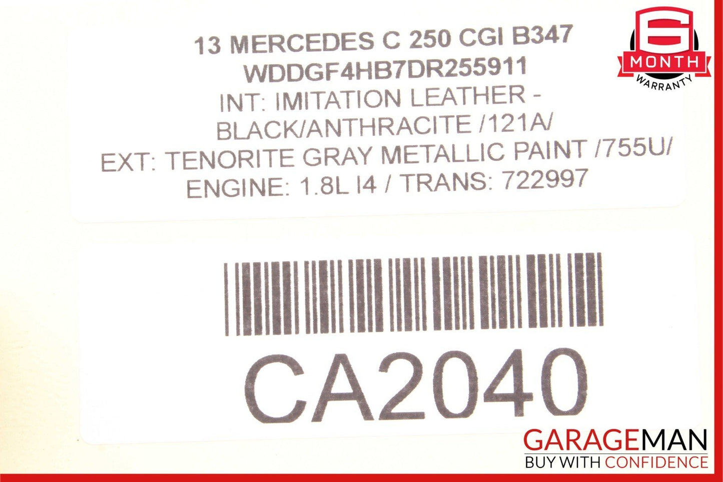 08-14 Mercedes W204 C250 C350 Rear Left Driver Side Exterior Door Handle OEM