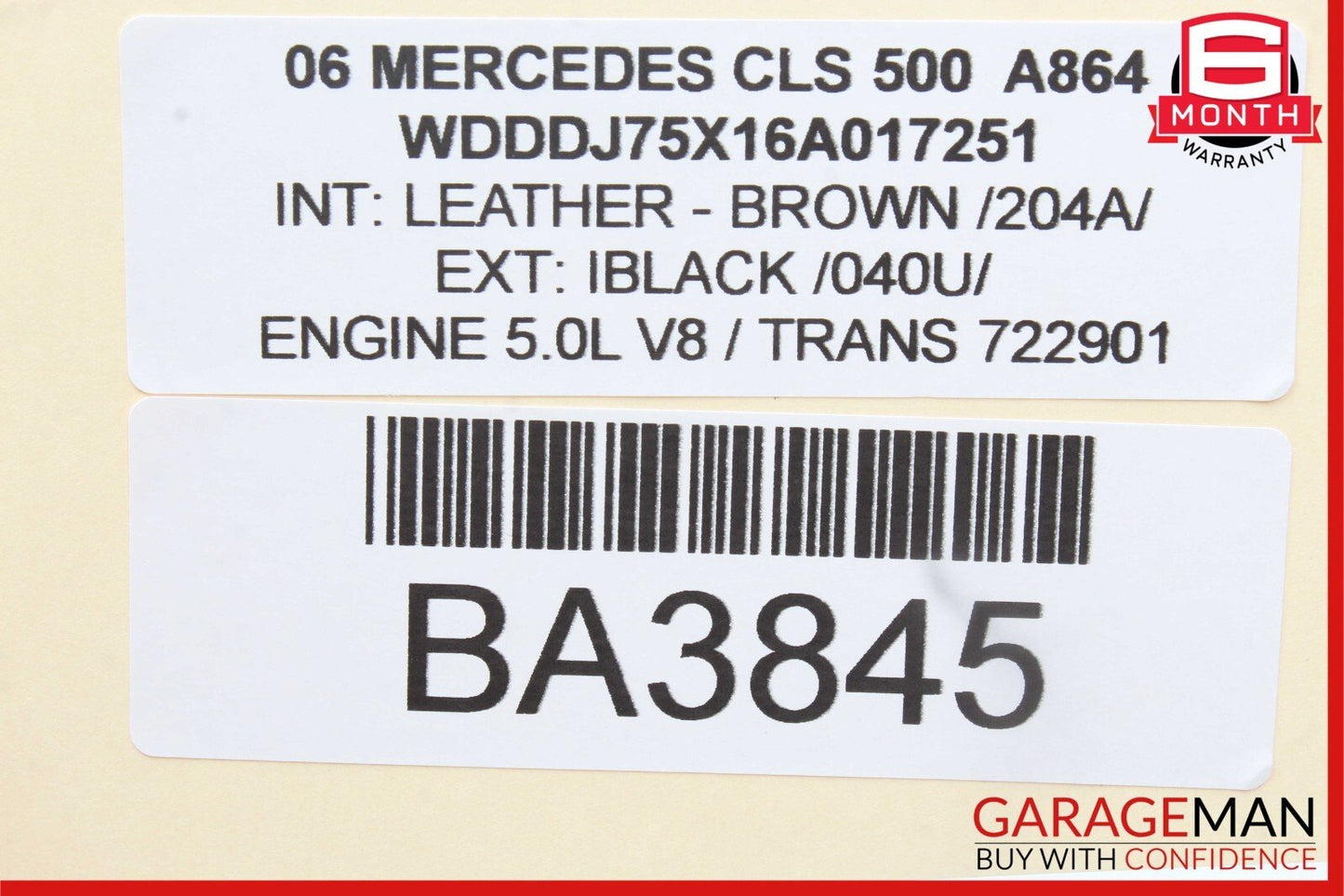 06-11 Mercedes W219 CLS500 CLS55 AMG Front Left Driver Door Control Module Unit