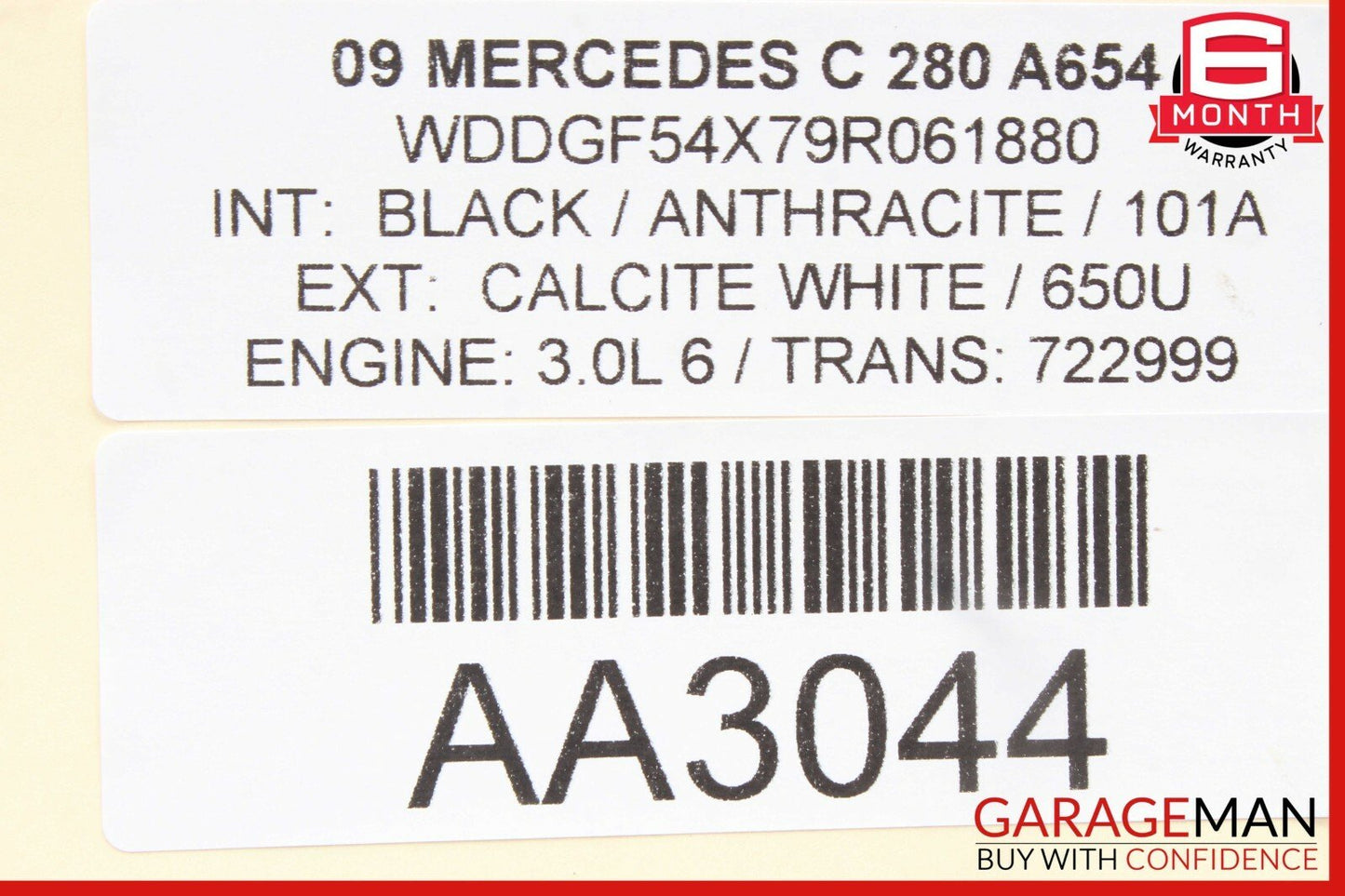 08-11 Mercedes W204 C300 Front Right Door Lock Latch Actuator w/ Handle OEM
