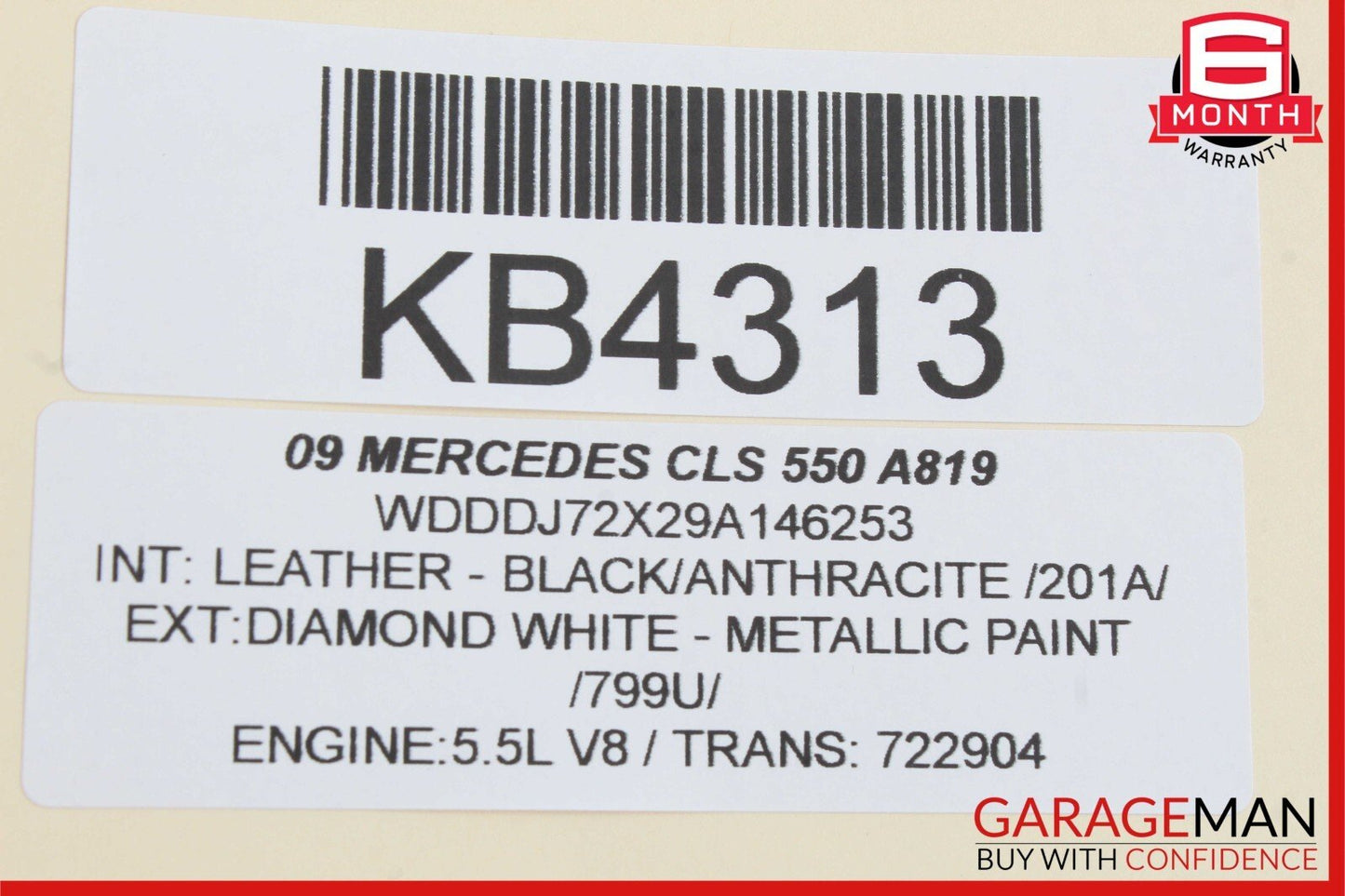 06-11 Mercedes W219 CLS550 CLS500 Rear Left Side Interior Door Panel OEM