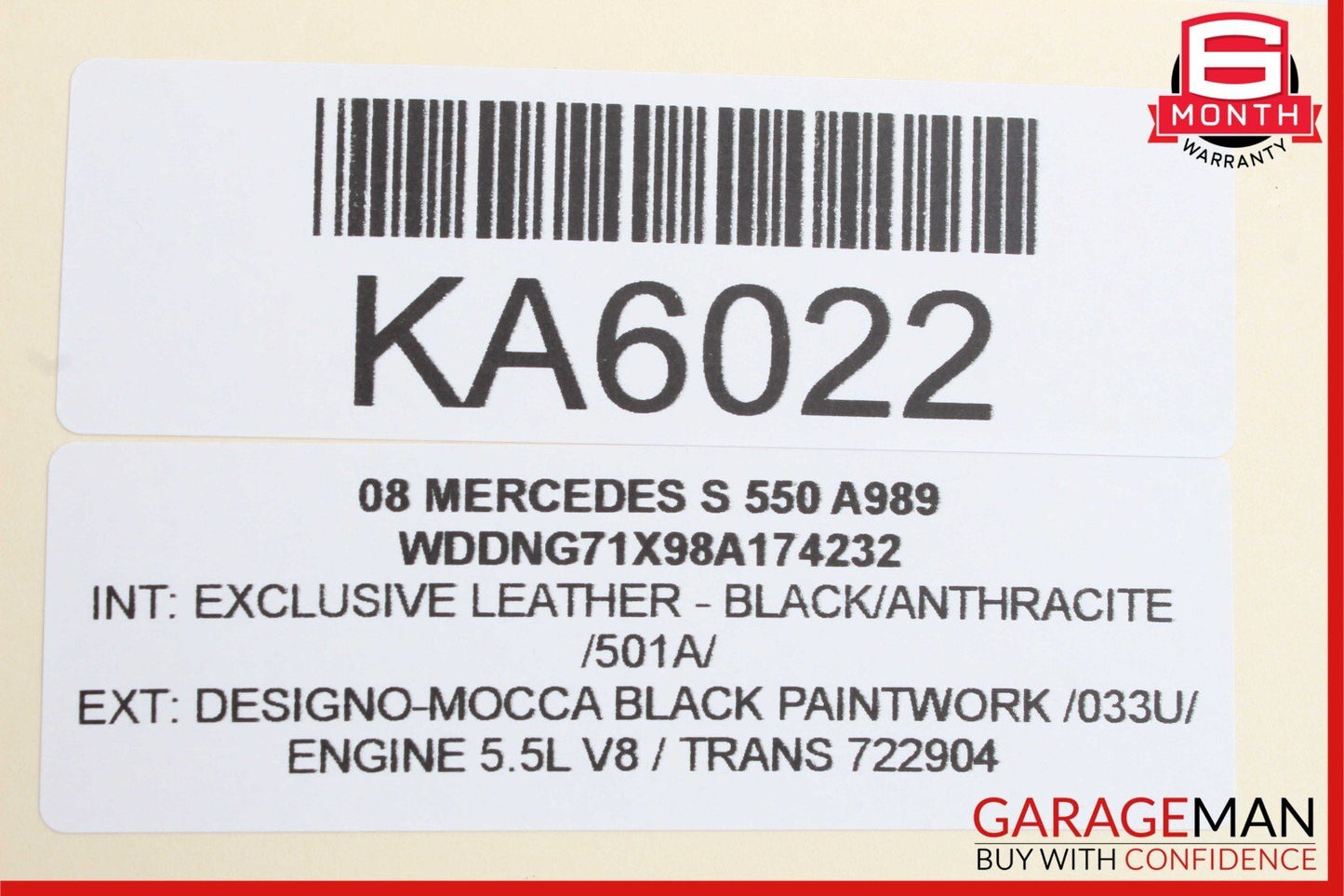 07-09 Mercedes W221 S550 Front Left Side Seatbelt Seat Belt Retractor Black OEM