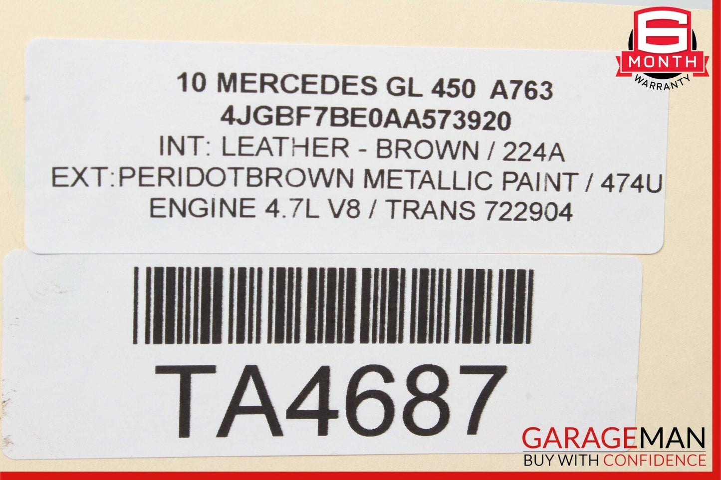 Mercedes X164 GL450 ML550 722.9 7G AWD Automatic Transmission 722.904 OEM 175k