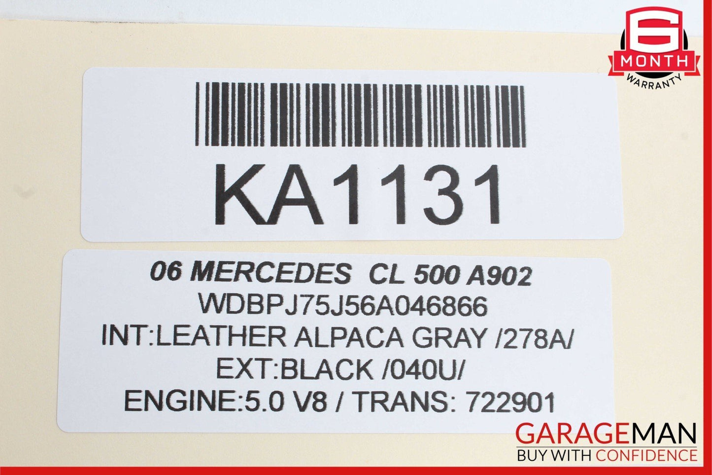 Mercedes W215 CL500 SL500 Front Right Side Door Window Regulator Motor OEM
