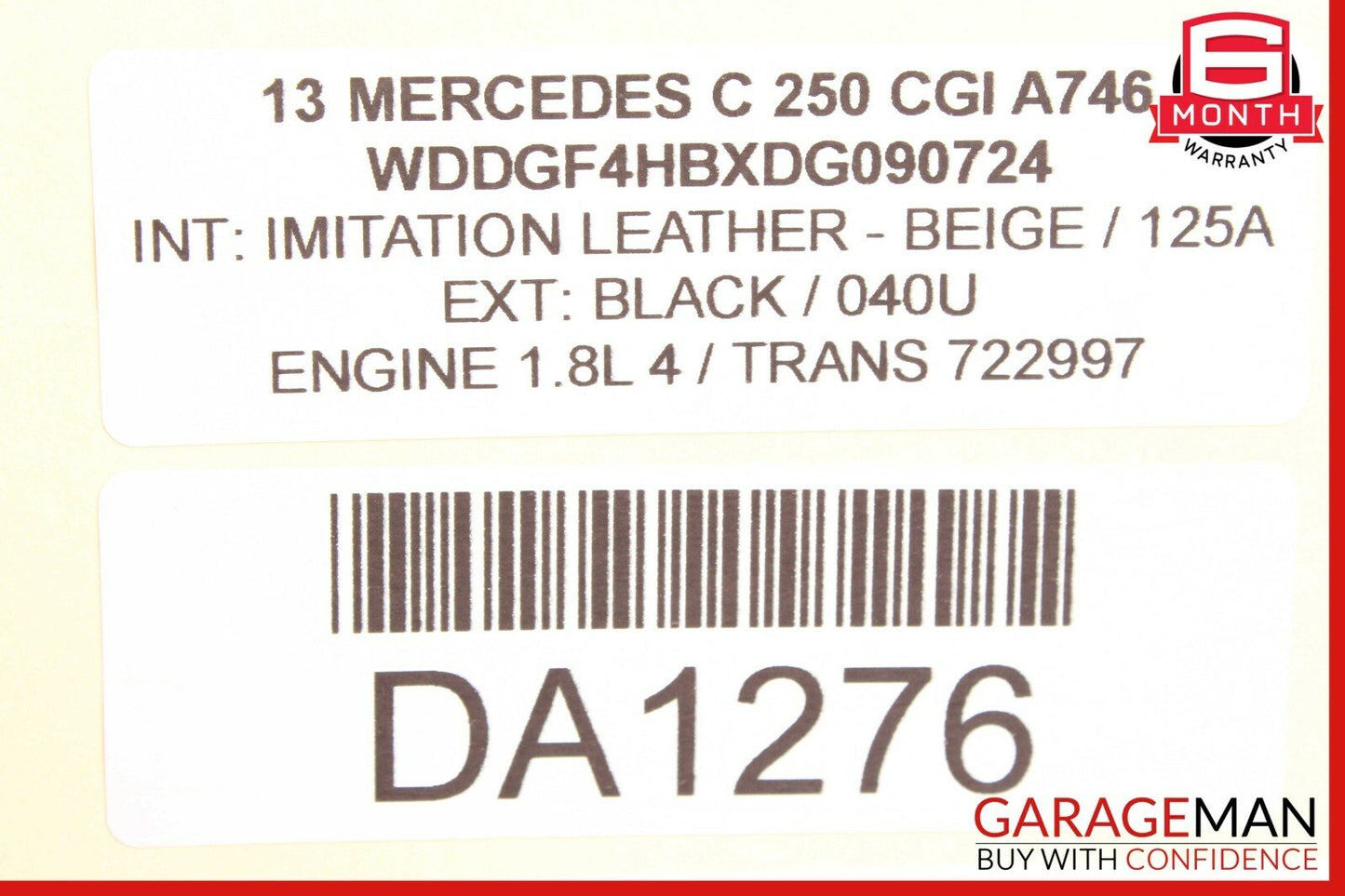08-15 Mercedes W204 C250 Rear Left Driver Side Door Control Module Q1 OEM