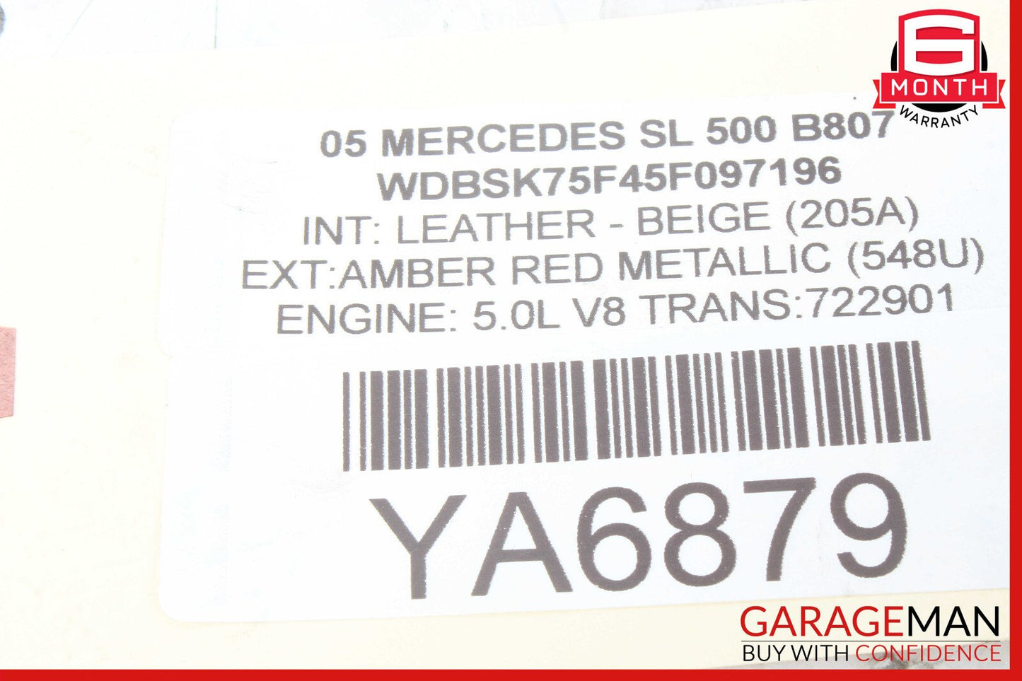 03-12 Mercedes R230 SL500 SL550 SL65 AMG Rear SAM Fuse Box Relay Module OEM