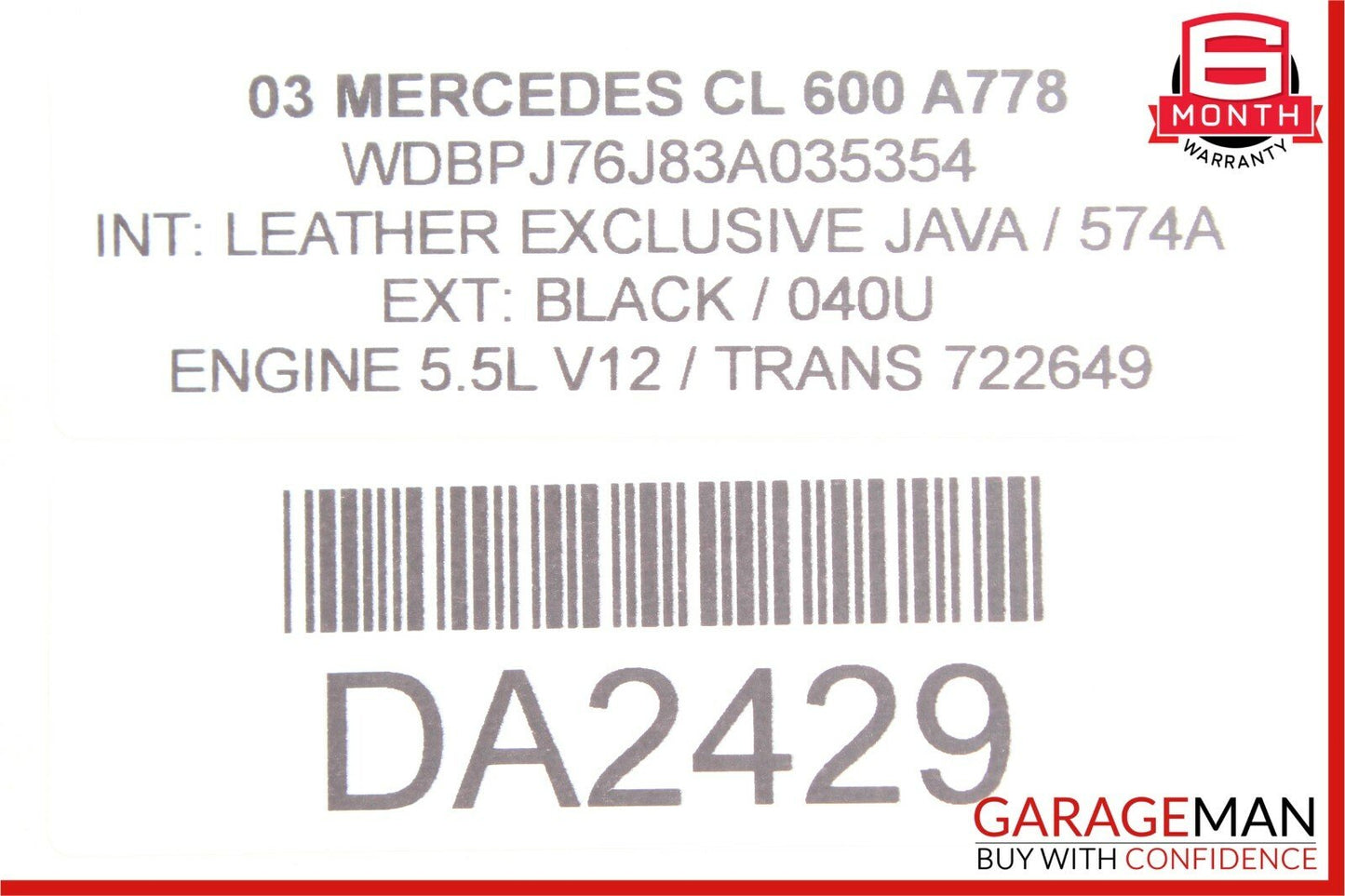 00-06 Mercedes W215 CL600 Automatic Transmission Floor Gear Shifter Wood Bezel