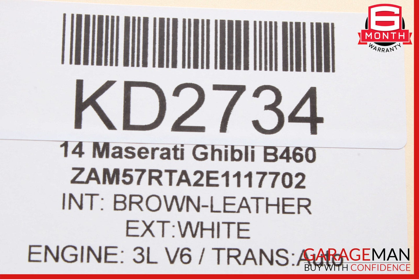 14-17 Maserati Ghibli Front Right Passenger Exterior Door Handle Assembly OEM