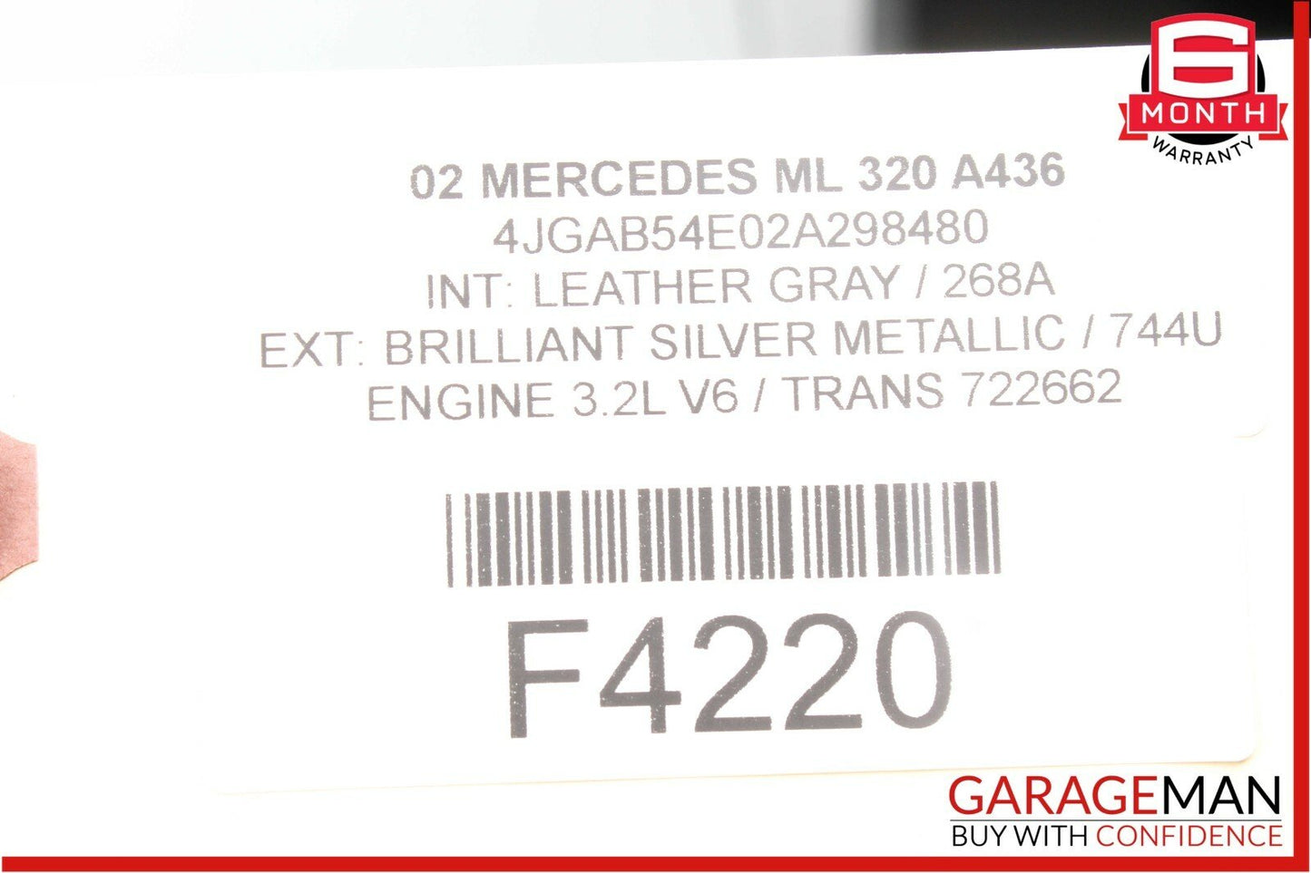 98-05 Mercedes W163 ML320 ML500 Fuel Gas Cap Cover Door Lid Housing Assembly