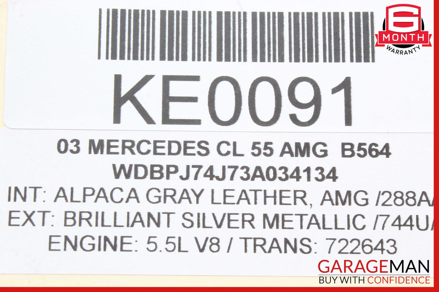 00-06 Mercedes W220 S55 AMG Front Left / Right Transverse Lower Control Arm OEM