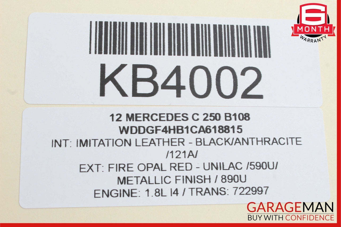 10-17 Mercedes W204 C250 E350 Right Passenger Side Sunvisor Sun Visor Black OEM
