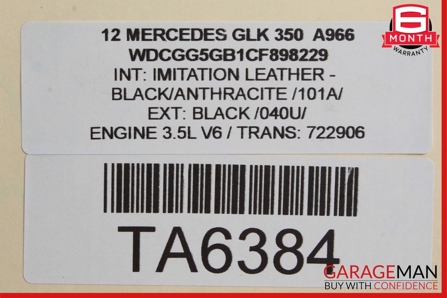 10-17 Mercedes X204 GLK350 E350 C300 Master Cylinder Power Brake Booster OEM