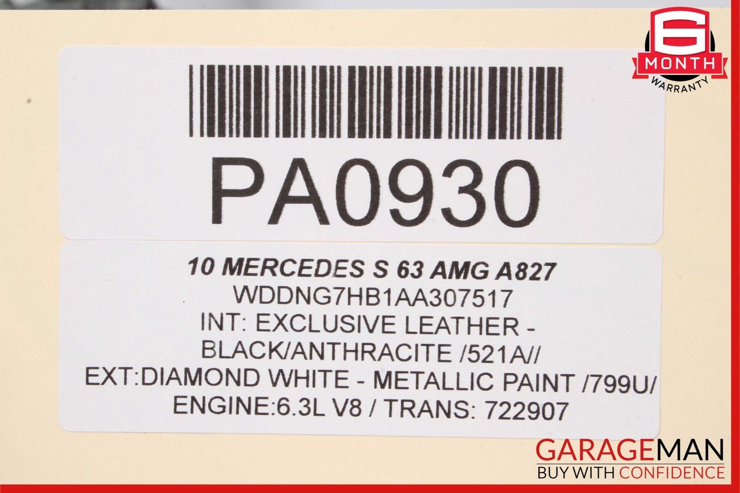 10-13 Mercedes W221 S550 S63 AMG Panoramic Sunroof Guide Rail Frame Track OEM